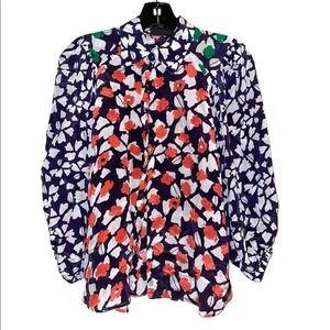 EMILY LOVELOCK Print Mix Blouse Size 4